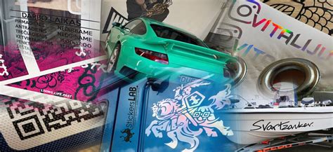 Teminė nuotrauka: įvairūs automobilių lipdukai