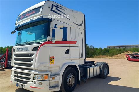 Scania R serijos vilkiko nuotrauka greitkelyje