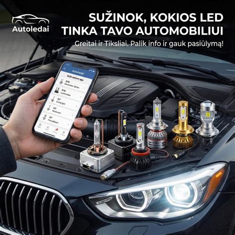 automobilio LED dienos žibintų asortimentas
