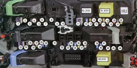 Opel Astra H kablio tvirtinimo schema