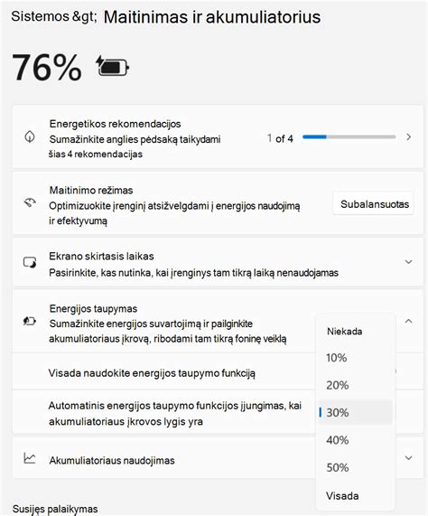 Teminė nuotrauka: žmogus aktyvuoja energijos taupymo režimą