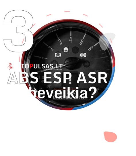 ABS ir ESP sistemos įspėjamosios lemputės