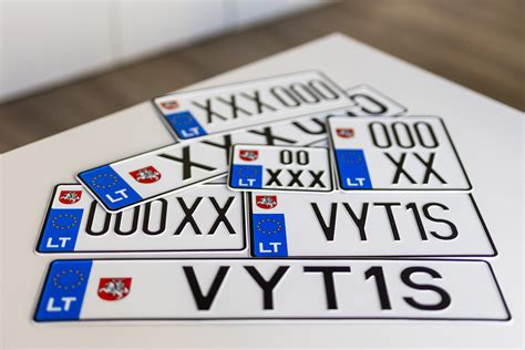 valstybinio numerio ženklo tvirtinimo pavyzdys