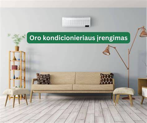 Infografika: Oro kondicionieriaus sistema su radiatoriais