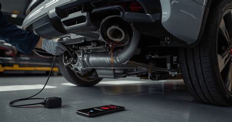 mechanikas tikrina automobilio pavarų dėžės alyvos lygį
