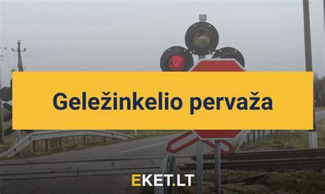 schematinis geležinkelio bėgių ir šviesoforo vaizdas