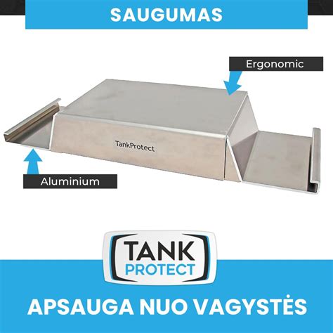 Nuotrauka, vaizduojanti 66 mm skersmens cilindrinę kuro bako apsaugą sunkvežimiams, pagamintą iš aliuminio.