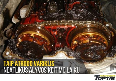 Vaizdas, iliustruojantis variklio tepalo keitimo procesą autoservise