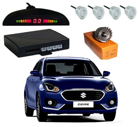 Parkavimo jutikliai, sumontuoti automobilio priekiniame ir galiniame bamperiuose