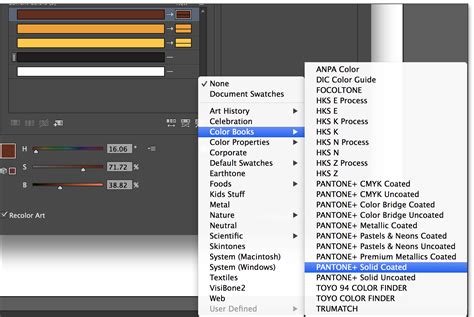 Pantone spalvų pasirinkimas Adobe Illustrator