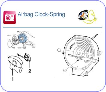 illustration of steering wheel clock spring