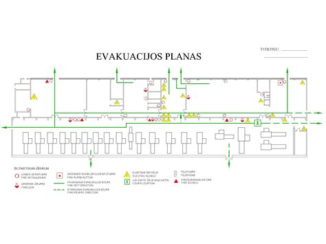 Autoserviso pastato evakuacijos plano pavyzdys