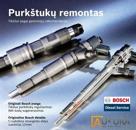 Bosch dyzelinių purkštukų iliustracija