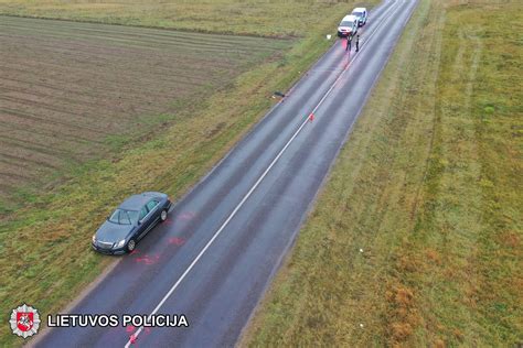 Automobilis pastatytas miške ant kelio pakraščio