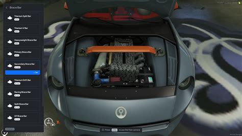 Screenshot of the vehicle tuning interface offered by a mechanic using the /tune command