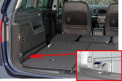 Volkswagen Sharan bagažinės kilimėlio schema