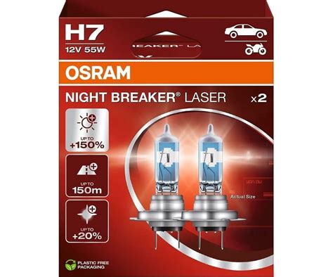 Palyginimas: standartinė halogeninė lemputė vs. OSRAM NIGHT BREAKER LASER
