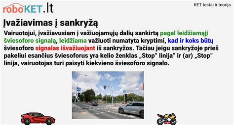 Kelio ženklų ir šviesoforo sankryžos schema