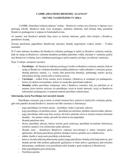 Infografika: vartotojų teisės ir skundų nagrinėjimo eiga