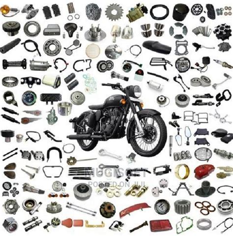Nuotrauka, vaizduojanti įvairias motociklų karbiuratoriaus dalis.