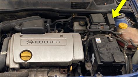 Opel Astra G variklio skyriaus schema