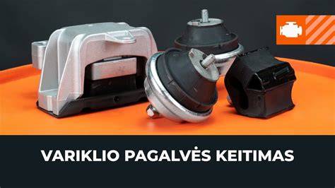 Variklio pagalvių išsidėstymo schemа