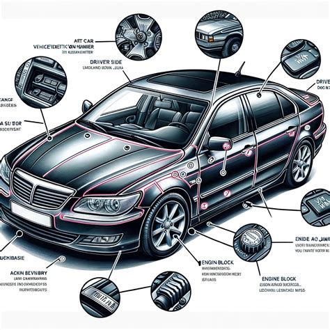 Teminis automobilio istorijos patikros iliustracija