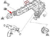 Įsiurbimo kolektoriaus tarpinės vizualinė schematic/diagram