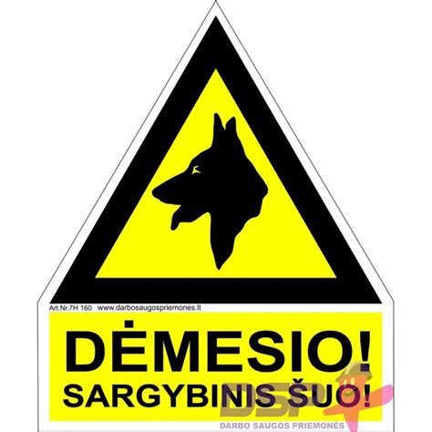 Įspėjamasis ženklas apie šunį