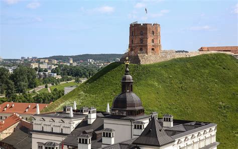 Vilniaus senamiesčio panorama su UNESCO ženklu