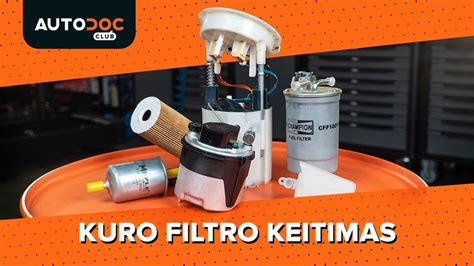 Kuro filtro diagrama ir jo vieta sistemoje