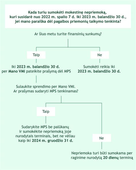 Schema, iliustruojanti mokesčių deklaravimo ir sumokėjimo terminus fiziniams ir juridiniams asmenims