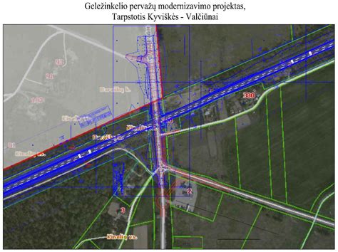 Geležinkelio pervažos su sugedusiais užtvarais schema