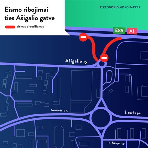 Kauno Ašigalio gatvės viaduko statybos schema