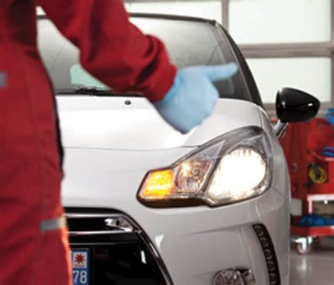 Citroen automobilių techninės priežiūros iliustracija