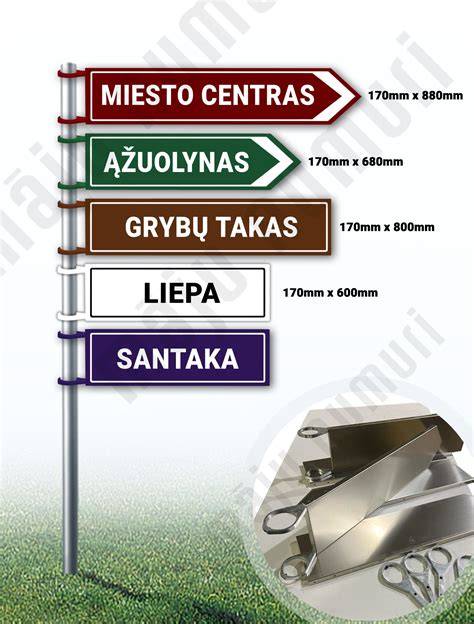 Rotation/Direction rodyklė ant šoninės sienelės; krypties identifikavimui