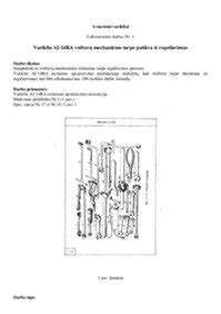 Schematiškas vožtuvų mechanizmo pjūvis su nurodytais tarpais