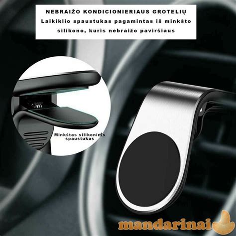 Nuotrauka, iliustruojanti automobilio laikiklį telefone