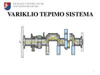 Variklio pjūvis su tepimo sistema