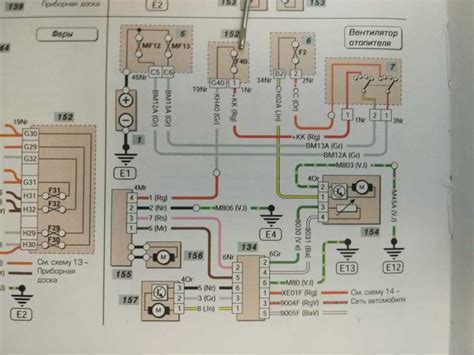 Peugeot 406 galinio stabdžio mechanizmo schema su pažymėtu dantračiu kaladėlėms įtempti