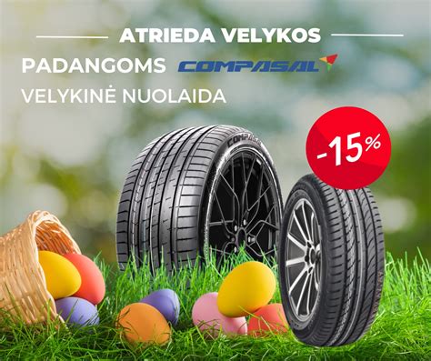 automobilio padangų asortimentas su skirtingais modeliais