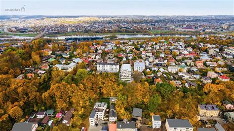 Kauno miesto panorama su infrastruktūros elementais