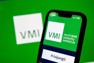 VMI logotipo ir mokėjimo terminalo nuotrauka