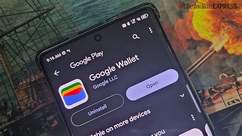 Google Wallet naujo pagrindinio ekrano išdėstymo iliustracija