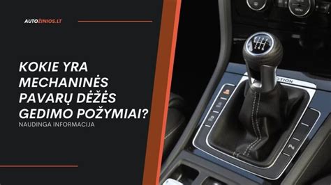 Mechaninės patikros vietos automobilyje