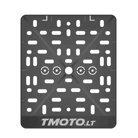 Nuotrauka, iliustruojanti metalizuotą numerio rėmelį ant motociklo