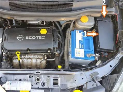 Schema, vaizduojanti Opel Zafira B variklio skyrių su paryškintais pagrindiniais diržo sukamais agregatais: generatoriumi, vairo stiprintuvo siurbliu, oro kondicionieriaus kompresoriumi.