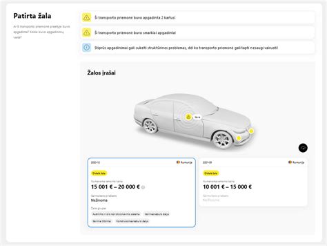 Transporto priemonės istorijos ataskaita su VIN numeriu