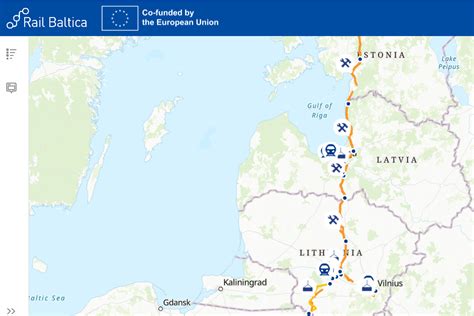Rail Baltica maršruto žemėlapis