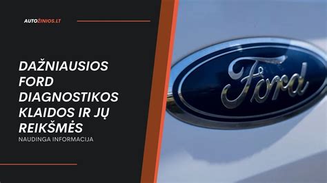 Infografika, iliustruojanti dažniausius diagnostikos klaidų kodus ir jų reikšmes